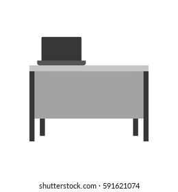 office desk and chair icon