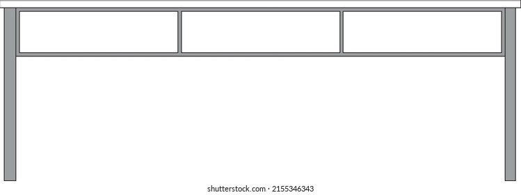 Office desk, computer workspace, writing worktable, 2D vector, home Interior furniture, flat illustration icon, table outline and filled graphic