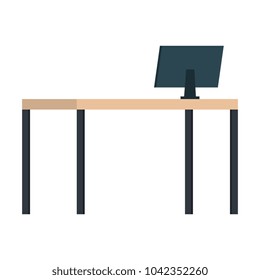 office desk with desktop computer
