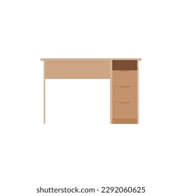 office desk flat design vector illustration. workspace illustration