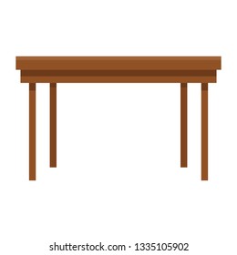 Office desk furniture isolated