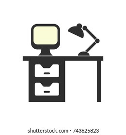 Office desk icon