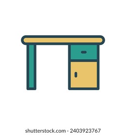 Office desk icon design template