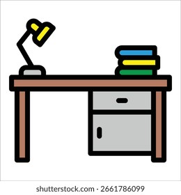 Elemento de icono de escritorio de oficina para diseño