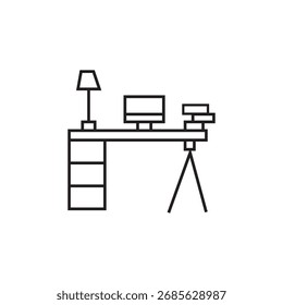 design de elemento de ilustração de ícone da mesa do office
