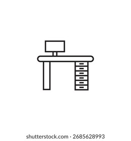 design de elemento de ilustração de ícone da mesa do office