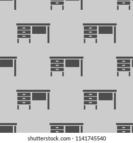 office desk icon illustration vector, can be used for web and design seamless pattern