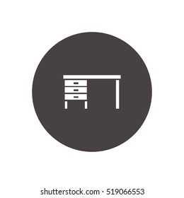 office desk icon illustration vector, can be used for mobile and web design