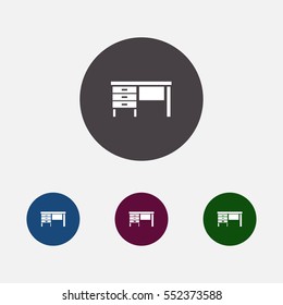 office desk icon illustration vector, can be used for web and design.