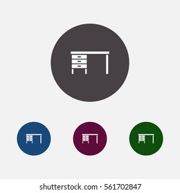 office desk icon illustration vector, can be used for web and mobile.