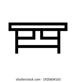 office desk icon or logo isolated sign symbol vector illustration - high quality black style vector icons
