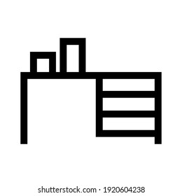 office desk icon or logo isolated sign symbol vector illustration - high quality black style vector icons
