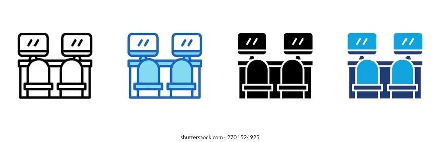 Office Desk-Symbol Multi-Style-Vektorgrafik