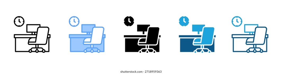 Conjunto de iconos de Office Desk colección de varios estilos
