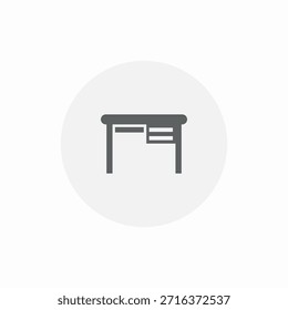Vector de signo de icono de escritorio de oficina