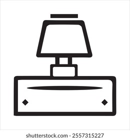 office desk icon vector sign illustration