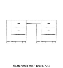 office desk isolated icon