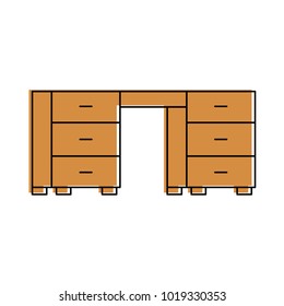 office desk isolated icon
