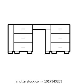 office desk isolated icon