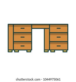office desk isolated icon