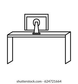 office desk isolated icon