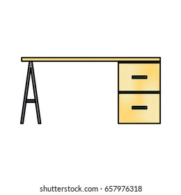 office desk isolated icon