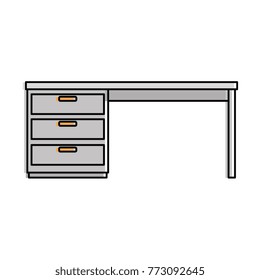 office desk isolated icon