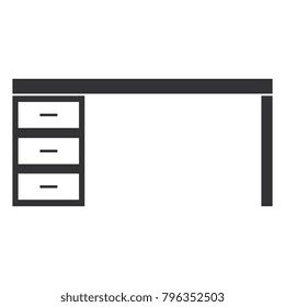 office desk isolated icon