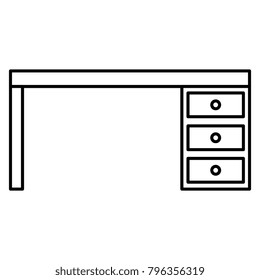 office desk isolated icon