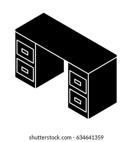 office desk isometric icon