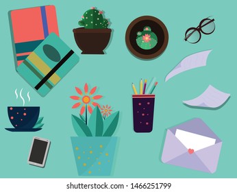 office desk items for your design