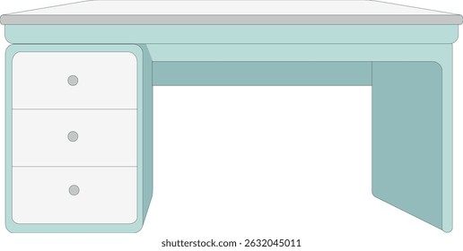 Office desk - Minimal Office Equipment Vector
