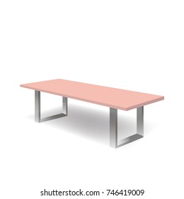 office desk on white background.