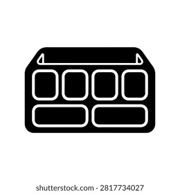 Office Desk Organizer Storage Vector Icon