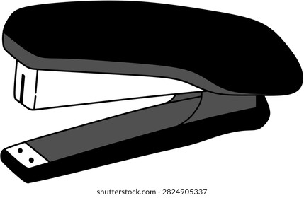 Office desk paper stapler binder tool illustration