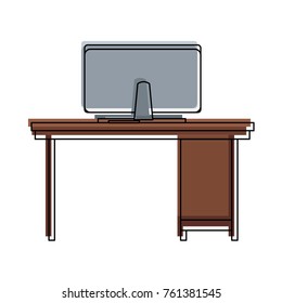 Office desk and pc