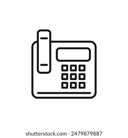 Office Desk Phone Icon Ideal for Business Communications