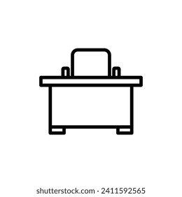 office desk table icon vector