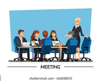 Business People Teamwork Vector Illustration Cartoon Stock Vector ...