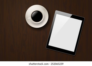Office desk vector.