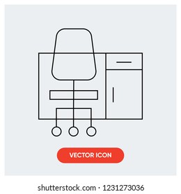 office desk vector icon