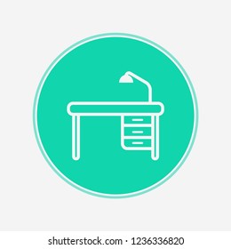Office desk vector icon sign symbol