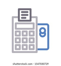 office device colour line icon 