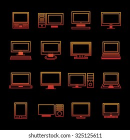 Office device vector set