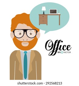Office digital design, vector illustration eps 10