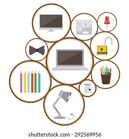 Office digital design, vector illustration eps 10
