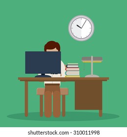 Office digital design, vector illustration eps 10