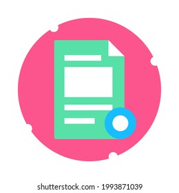 Office document flat icon. Documents vector