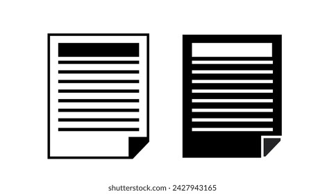 Office-Dokument-Symbol, Vektor-beste flache Symbol, EPS. Vektorgrafik
