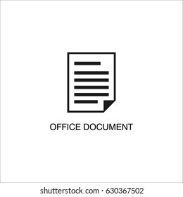 Office document icon vector illustration on white background.